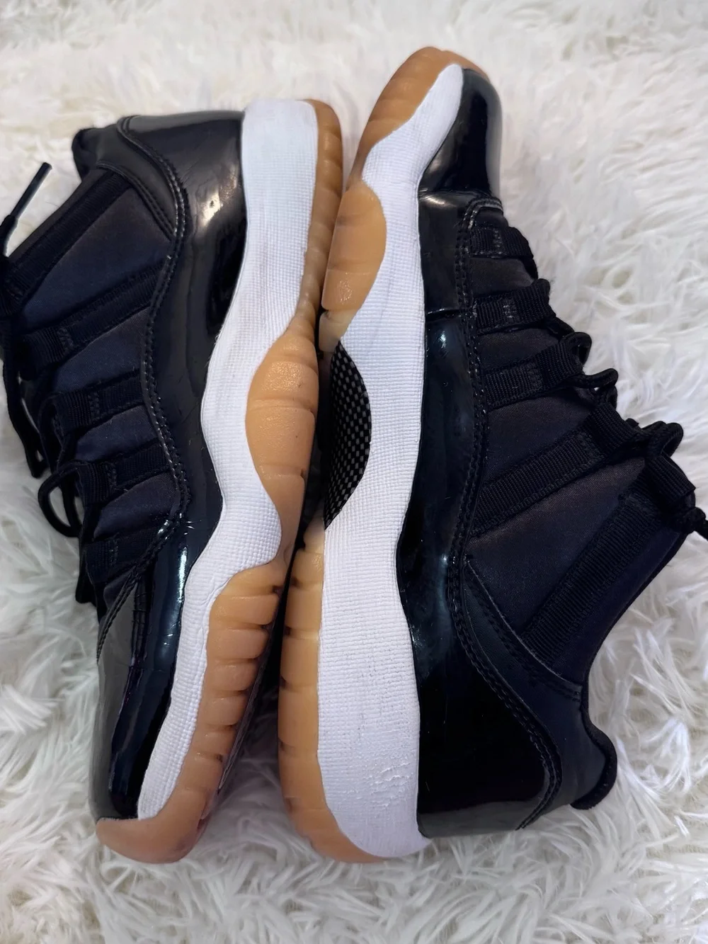 Black Kids Athletic Sneakers with Gum Sole